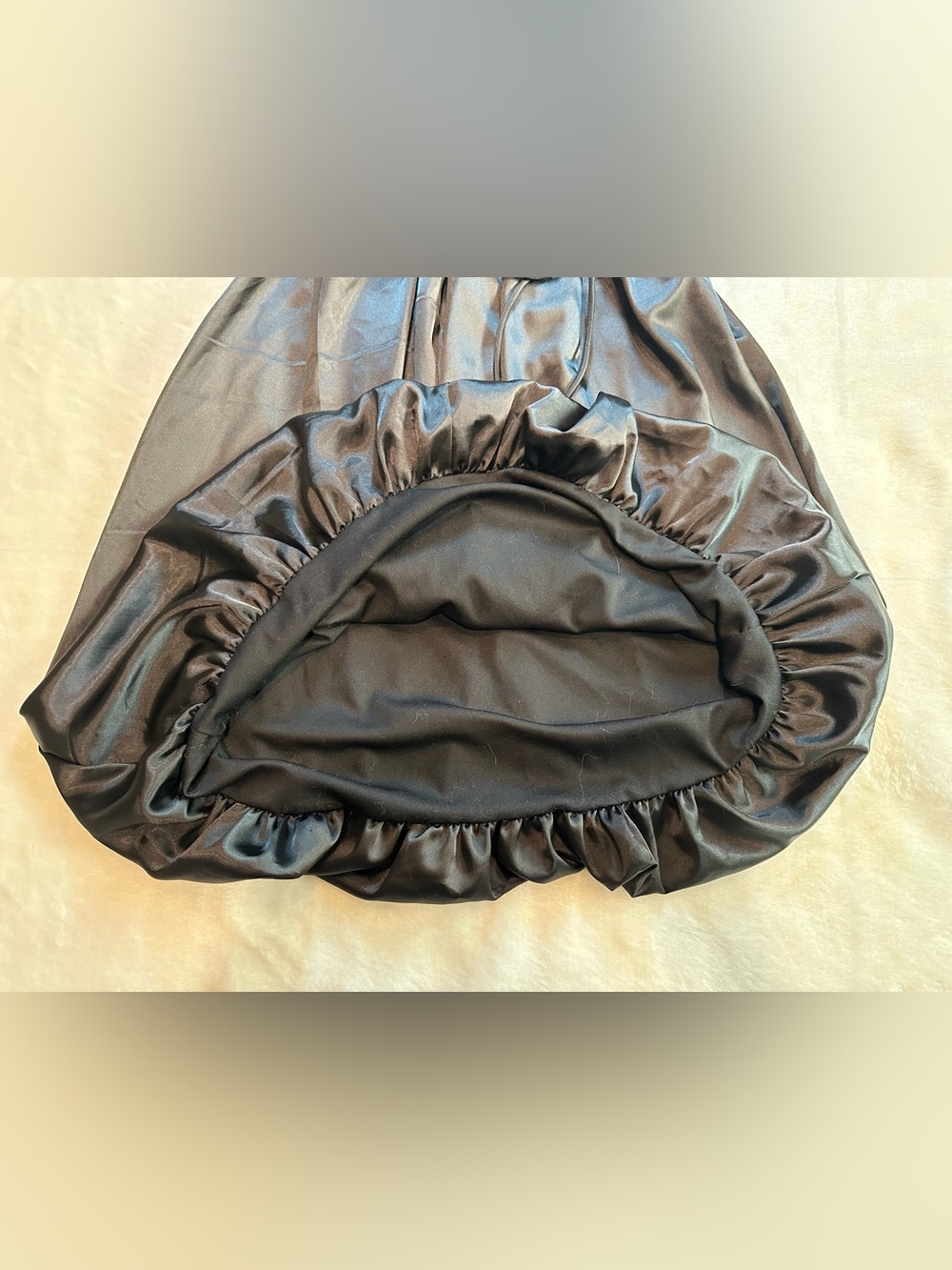 Love Culture Black Sequin & Satin Bubble Hem Dress Size S - Picture 7 of 7